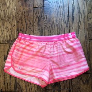 Under armor pink shorts worn once !!